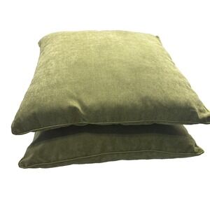 Vintage Pier 1 Imports Throw Pillows Green 20"x 20" Set Of 2
